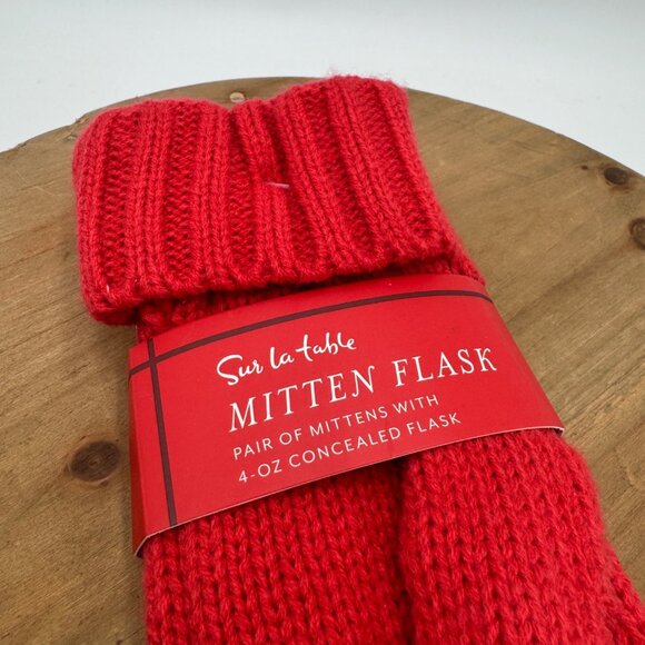 Sur La Table Mitten Flask gift fun quirky whimsical woman’s Red make the soccer - Picture 2 of 7
